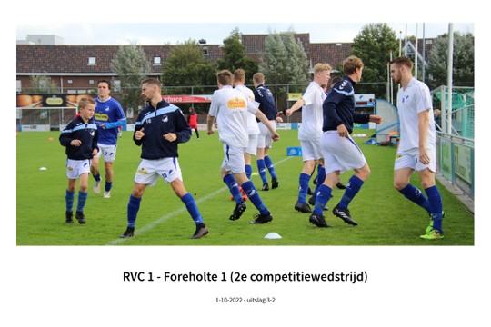 RVC 1 - Foreholte 1 (2e competitiewedstrijd) - MyAlbum