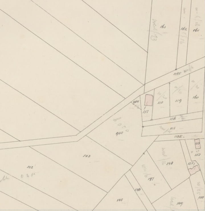 kaart Grolloo 1880 Katveld