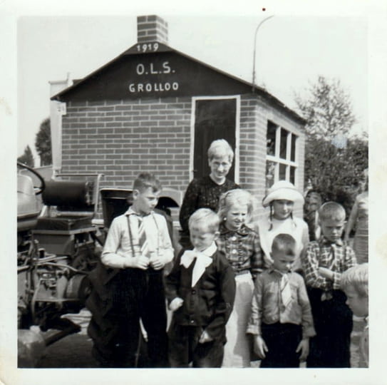 Schoolfeest Grolloo "50 jarig bestaan OLS No. 3" in 1969.