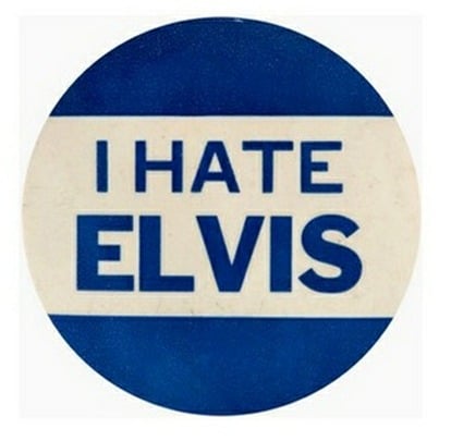I Hate Elvis Button